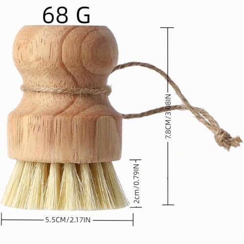 Miniatura 3 de Lajiakoy Cepillo De Madera Para Ollas, Platos, Frutas Y Fregadero - Utilizado Para Limpiar En La Cocina 2 Piezas