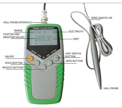 Medidor Gauss Digital Portátil para Campo Magnético miniatura 6