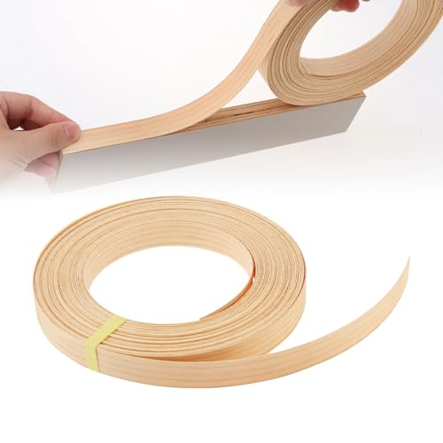 Cinta de madera de pino preencolada de 3/4 pulgada para cantos de muebles x 50 pies