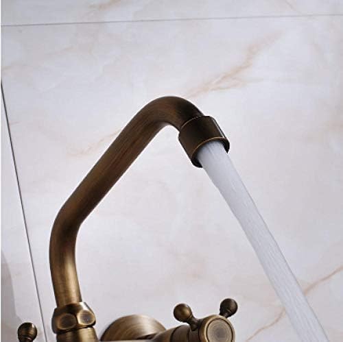Robinet de cuisine classique mitigeur mural, bec cascade grand débit pour évier profond - 2