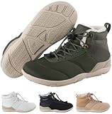 Hike Footwear New HF Azura - Ergonomic Supportive Winter Barefoot Boots,Wide Toe Box, Minimalist Zero Drop Sole, Splash Proof and Breathable Upper Material Unisex Green
