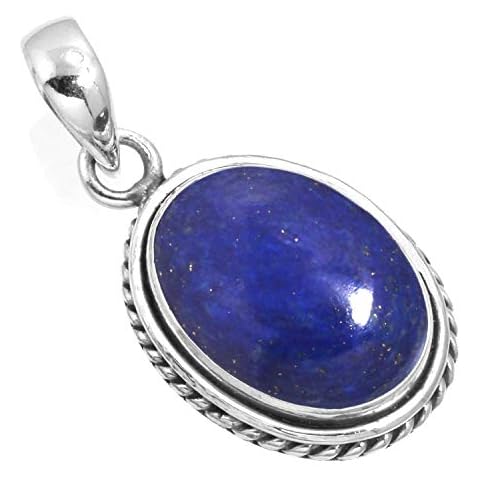 JEWELOPORIUM 925 Sterling Silver Lapis Pendant Cover