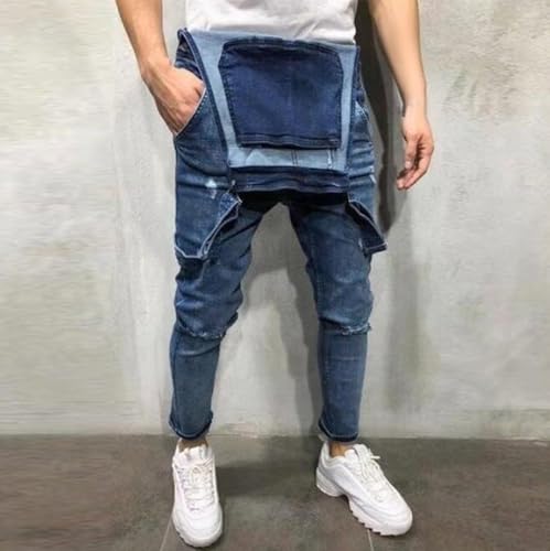 Men's Adjustable Straps Jean Jumpsuit Regular Joker Fashion Denim Bib Comfort Fit Denim Workwear3
