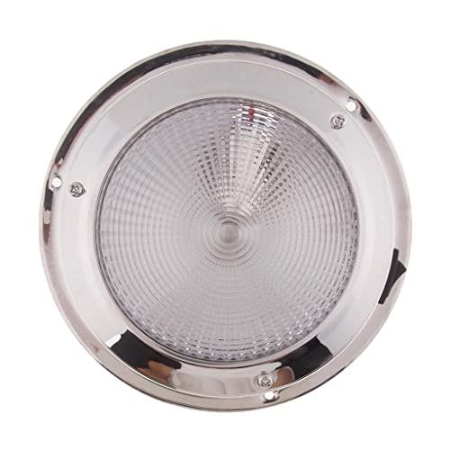 FAKEME Flameer 138mm Stainless Steel Marine Boat LED Ceiling Cabin Dome Interior Light 12V