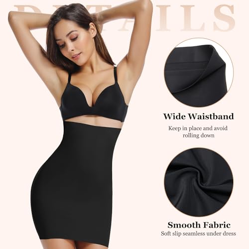 Image of JOYSHAPER High Waist Half Slips for Women Under Dresses Tummy Control Shapewear Slip Slimming Body Shaper