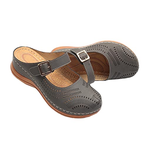 COLLBATH 1 Par Sommarsandaler För Flickor Dam+Sandaler Dam Platta Sandaler Vintage Sandaler Trädgårdsskor För Dam Sommar Låg Klack Bekväm Strand Fritidsskor Dam Skor Bekväm Toffel