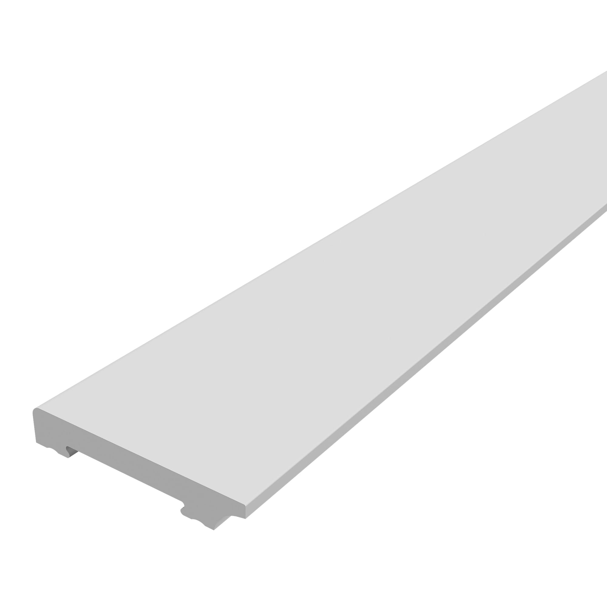 [neu.haus] Juego de 24 Rodapiés Coevorden Conjunto de 24 Zócalos Recortable a Medida Resistente al Agua Plástico (Poliestireno) Tiras de 195 cm de Largo y 7 cm de Ancho - Blanco