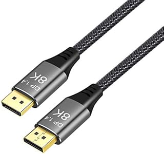 YIWENTEC 10m 33ft Copper Cord Ultra HD 8K 4K DisplayPort Cable DP 1.4 8K@60Hz 4K@144Hz High Speed 32.4Gbps HDCP 3D Slim and Flexible DP to DP Cable (10M, 8K) ¡