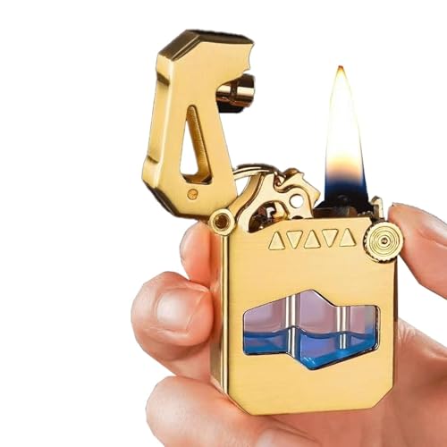 Encendedor de queroseno resistente al viento, diseño de mecha de metal, encendido con un solo toque, ideal para uso en exteriores y barbacoas
