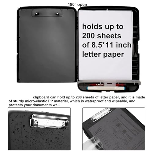 Presse-papiers plastique pliable avec rangement bloc-notes A4 - 2