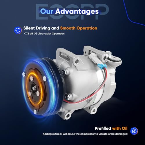 Image of ECCPP A /C Compressor with Clutch Fit for Daewoo Lanos 1.5L 1.6L 1999-2002 AC Compressor
