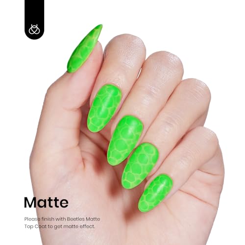 Image of Beetles Green Gel Nail Polish, Bright Green Gel Polish Ghost Phantom for Day Nails Art, Soak Off Uv LED Nail Lamp Manicure Salon Gift for Women 0.3Oz