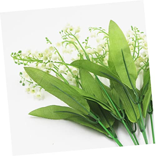 Sewacc 2Pcs 7 Faux Home Simulation Hand Plastic Props Decoration For Flowers Convallaria Decor Exquisite White Wedding Bouquet Fork Bellflower Crafts Artificial One #TOP6