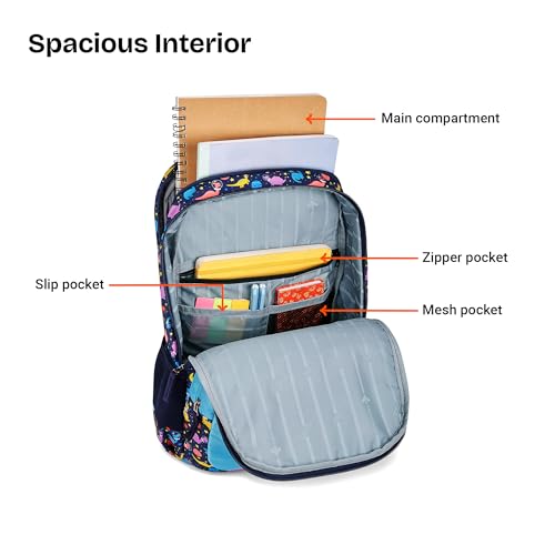 Image of Nasher Miles Polyester Backpack | Ideal for Preschool, Kindergarten, College, School, Office& Travel | Toddler, Girls, Boys, Men, Women