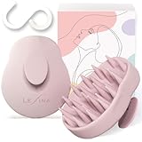 【ヘッドスパニスト監修】 シャンプーブラシ (頭皮を傷つけない硬さ) 頭皮マッサージ 頭皮ブラシ スカルプブラシ S字フック付属 (ミスティピンク)