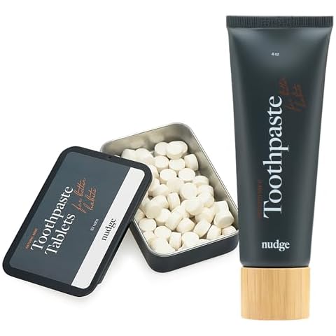 Nudge Nano Hydroxyapatite Toothpaste and Tablets Bundle - 4 oz Toothpaste Tube + 62 Tablets, Fluoride-Free, Natural Oral Care Solution Cover
