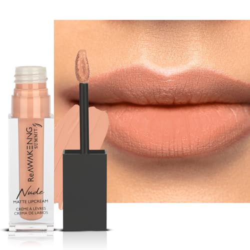 Nude Matte Lipstick, Liquid Creamy, Long Lasting Lip Color, Moisturizing Formula Inflused with Vitamin E -4.5ml (Muse)
