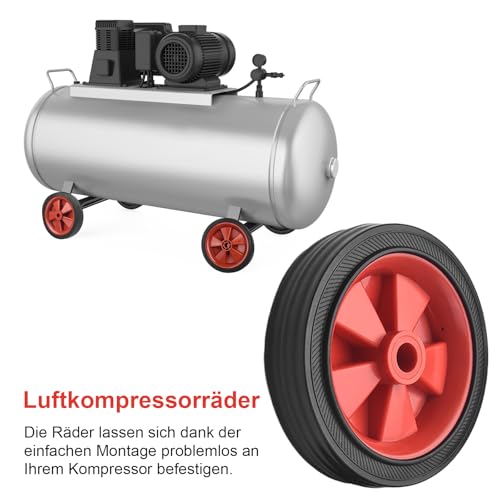 Cloudpower 2 Stück Ersatzräder für Luftkompressoren, komplett mit Schrauben, vielseitig einsetzbar, saugfähig, rutschfest, verstärkt, Ersatzräder für Luftkompressoren(12,7 cm)