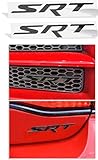 Reflective Concepts - SRT Badge Overlay Decal Stickers - Grille and Trunk - 2014 Charger SRT - (Color: Carbon Fiber)