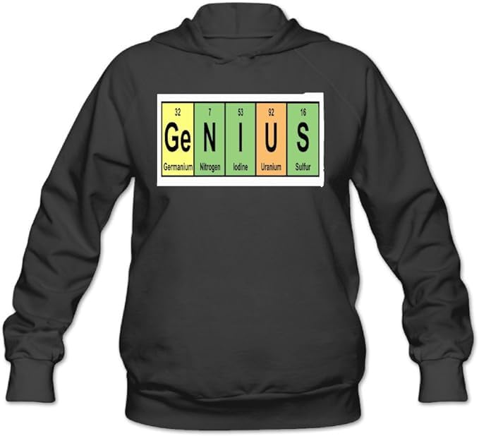 We are Genius Print on Black Pullover Hoodie