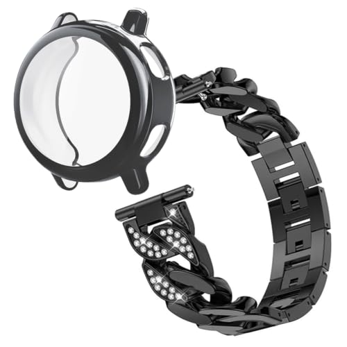 Women Bling Strap for Garmin vivoactive 5 watch band with Protector Case