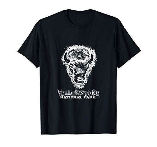 Yellowstone National Park Wyoming Grunge Bison Souvenir Camiseta