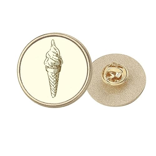 Broche ronde en métal doré d'exception motif fait main M