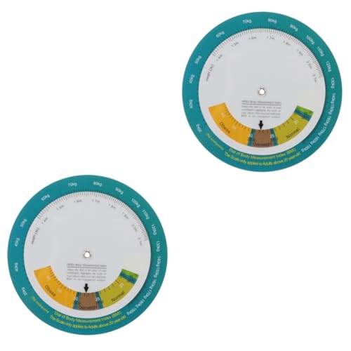 WRITWAA 2 Piezas tabla de índice de IMC tabla de peso corporal tabla de calculadora de IMC herramienta de medición de imc tabla de peso rápida gráficos de IMC el plastico