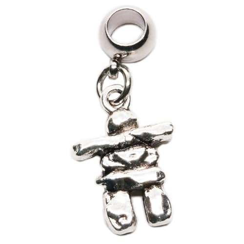 Dave The Bunny Native American Inukshuk Charm - Authentic Native American Jewelry & Decor - Handcrafted Inuksuk Charm for Cultural Appreciation & Unique Gift - Symbol of Hope & Friendship