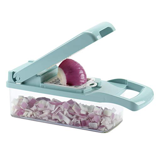 Multi-Functional Blades Vegetable Chopper Slicer Dicer Shredder - 12-in-1 Fruits Cutter Slicer Food Chopper with 7 Stainless Steel Blades, with Strainer and Egg Separator - Image 8