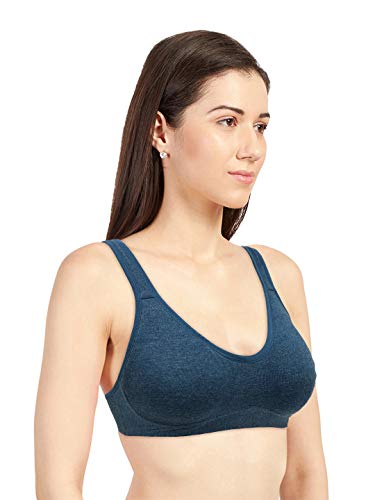 Image of SONARI Women's Cotton Polyester Lightly Padded Wire Free Seamless Bra Green