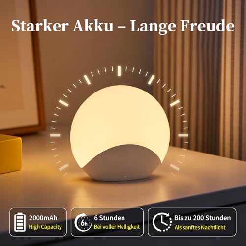 AmmToo Nachtlicht, Stilllicht Dimmbar mit RGB für Kinderzimmer – Ansicht 6