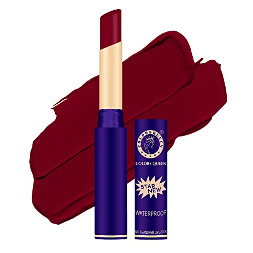 Image of Colors Queen Queen Lips Matte Lipstick | Long Lasting Lipstick Waterproof Highly Pigmented with Smooth Application | Smudge Proof Lipstick for Women (25 - Hot Mahroon)