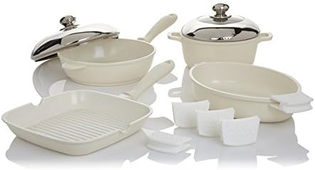 11-piece Lightweight Healthy Cook Set with Technolon+ (cream)