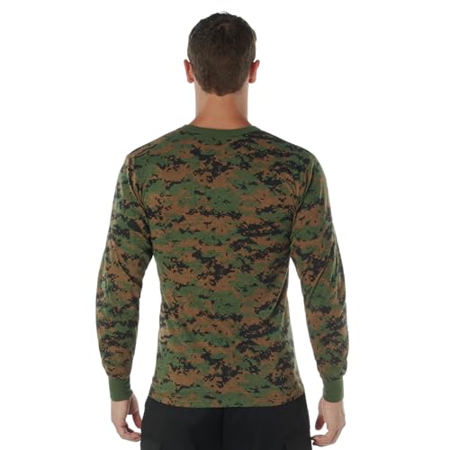 Image of Rothco Long Sleeve Camo T-Shirt | Rugged Camouflage Crew Neck T Shirt, Comfortable Casual Tee for Men & Women