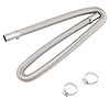 Flexible Exhaust Pipe 120cmfor Diesel Heater - Stainless Steelwith Clamps, 2.5cm Inner Diameter, Durable Heat Resistant Replacement for Parking Air Heater