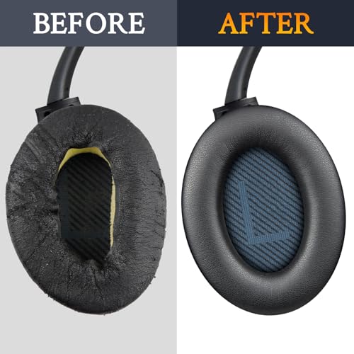 SoloWIT Ersatz Ohrpolster für Bose SoundLink Around-Ear II (Sound Link AE2/Model BA2) Kopfhörer, Ersatzpolster Polster mit weichem Proteinleder, Hochdichter Schaumstoff