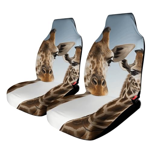 Housse de siège de voiture universelle motif girafe pour la protection intérieure de l'auto
