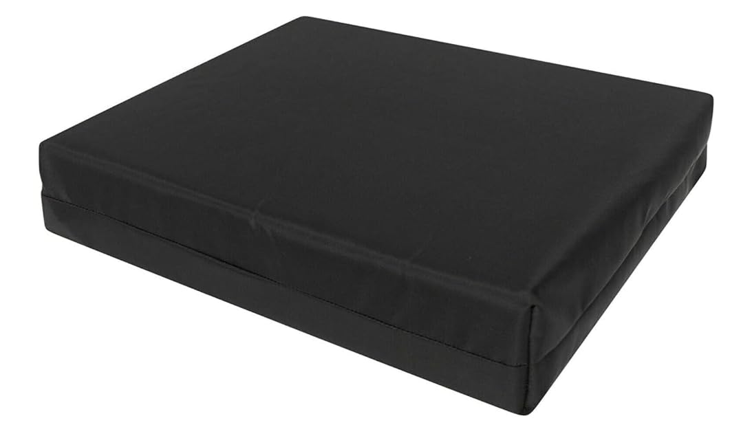 Firm Pressure Relief Memory Foam Seat Pad & Wheelchair Cushion with Waterproof Cover - Comfortable, Supportive, and Durable - Ideal for Pain Relief and Comfort (Black, 18'' x 20'' x 3'')