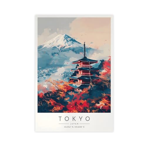 Impression sur toile japonaise de Tokyo pour créer une ambiance zen dans le salon