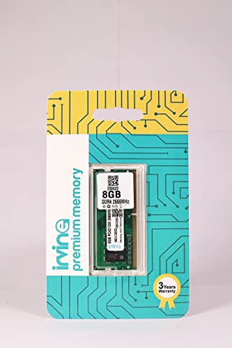 Image of IRVINE 8 GB DDR4 2666 MHz RAM | 260 Pin | CL-19 | Unbuffered SODIMM | PC4 21300 | Single Rank | Supports 1.2 V | Highly Durable Memory Module for Laptops & Notebooks | 3 Years Warranty