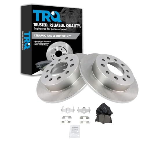 Image of TRQ Rear Ceramic Brake Pad and Rotor Set | For 2003-2008 Hyundai Tiburon