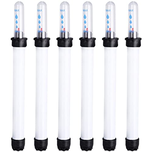 Veemoon 6pcs Plant Pot Water Level Indicator Flower Pot Water Reminder Plant Moisture Meter Display Gauge for Planter System (180ml 7.8inch)