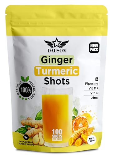 Ginger Turmeric Supplements with Piperine, Vitamin C, Vitamin D3 &