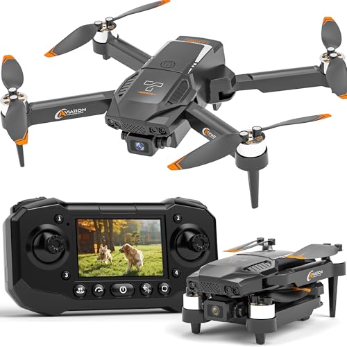 F205 Drohne mit Kamara für 2.4 inch Screen, Brushless Motor FPV Drohne für Erwachsene, Auto-Hover, Gestensteuerung, 8G SD mit Kartenleser, One-Key Start für Anfänger