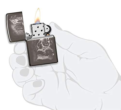 ZIPPO 49141 – Skull Mountain Design - Black Ice – Sturmfeuerzeug, nachfüllbar, in hochwertiger Geschenkbox – Bild 6
