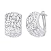 Produktbild Damen Ohrringe aus 925 Sterling Silber Halbcreolen mit glitzerndem Schliff