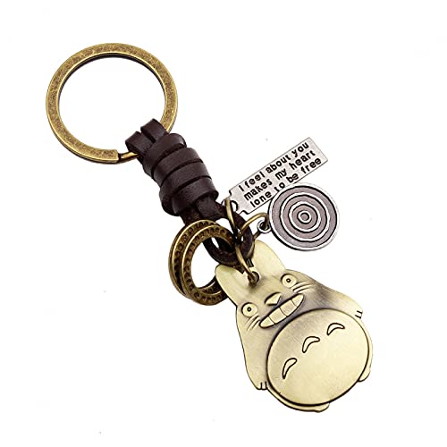 MINTUAN Moda Animal Colgante Llaveros Cuero Vintage Llaveros Llavero de Coche Bacpack Charm Gift
