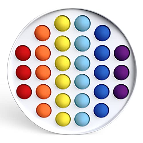 Bdwing Silikon Push Bubble Sensory pop Fidget Toy, Regenbogen Farbe Baby Spielzeug, Angst Relief Finger Spielzeug, Ablenkung bei Stress Nervosität für Kinder und Erwachsene Fidget Cover
