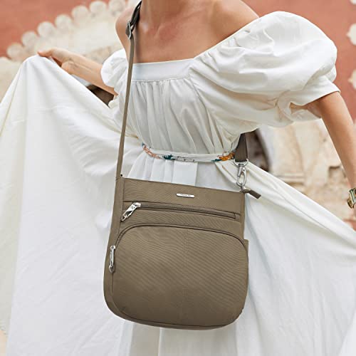 Travelon Anti-Theft Classic N/S Cross Body Bag, Nutmeg #TOP1